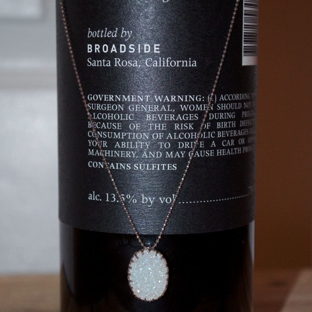 Anthropologie White Druzy Necklace